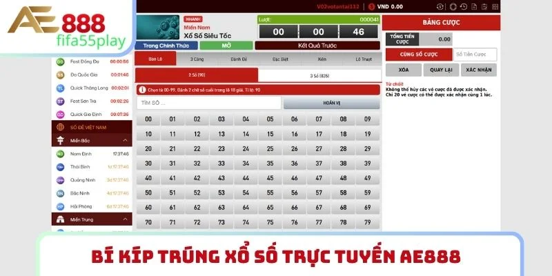 Bí kíp trúng xổ số trực tuyến AE888