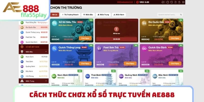 Cách thức chơi xổ số trực tuyến AE888